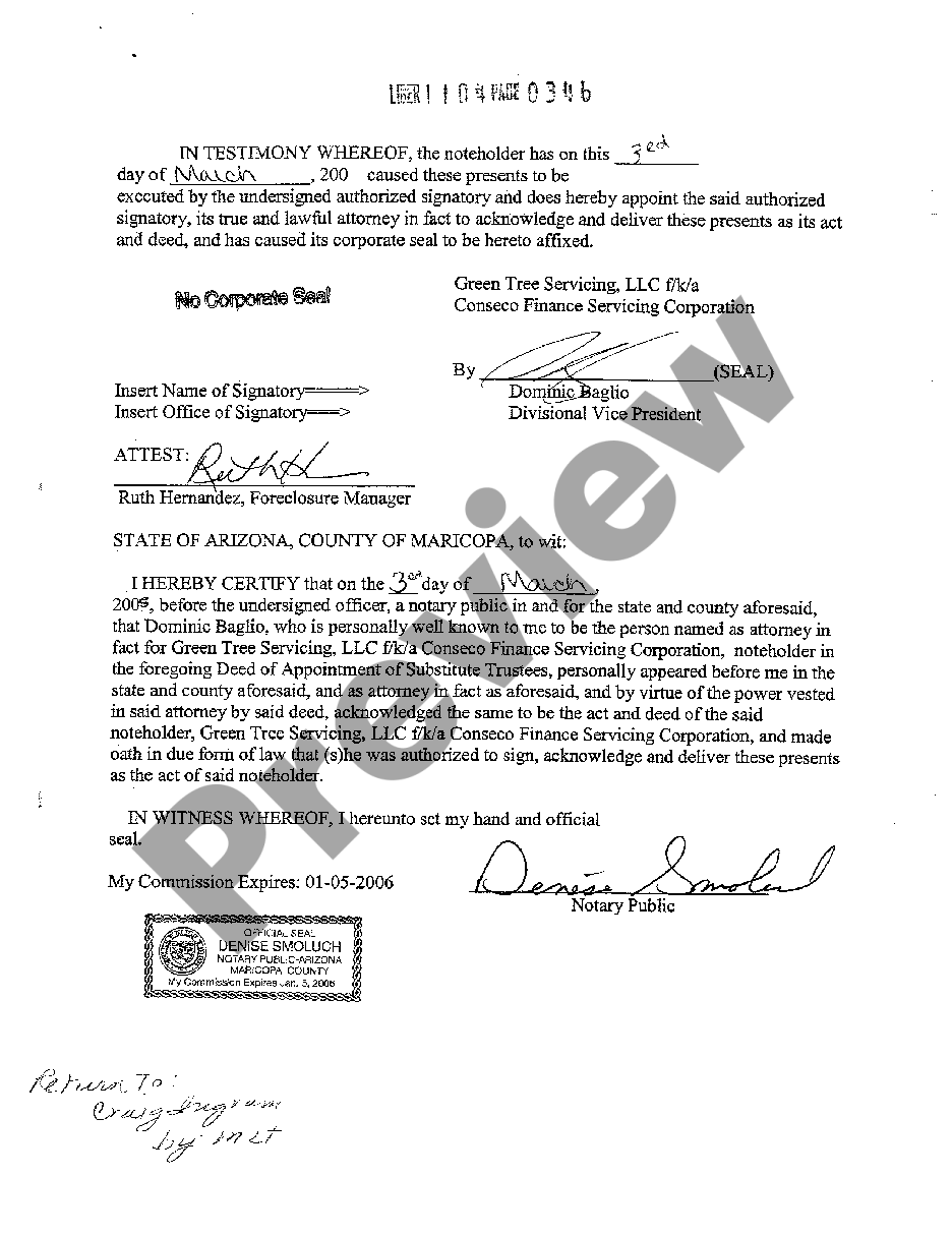 page 1 A10 Deed of Appointment of Substitute Trustees preview