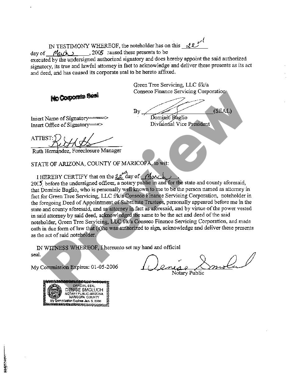 page 1 A11 Deed of Appointment of Substitute Trustees preview