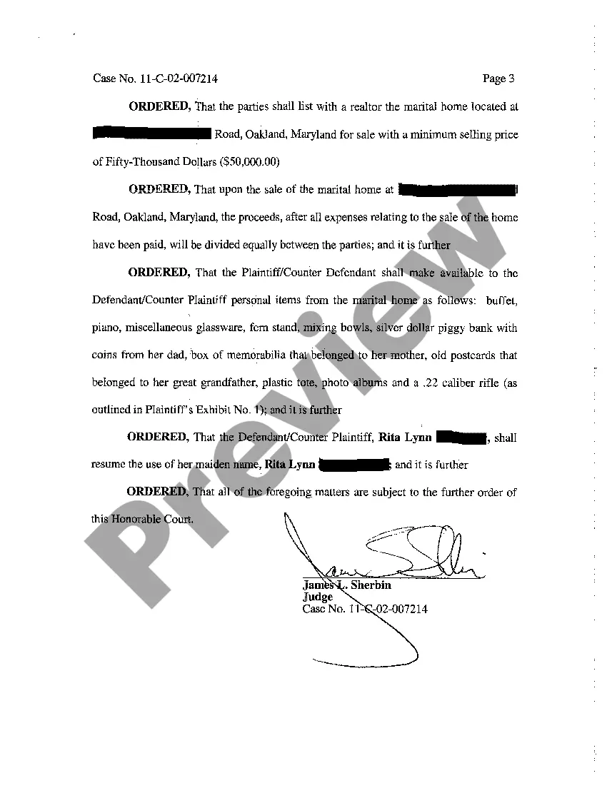 Get A06 Final Judgment of Divorce Preview A06 Final Judgment of Divorce