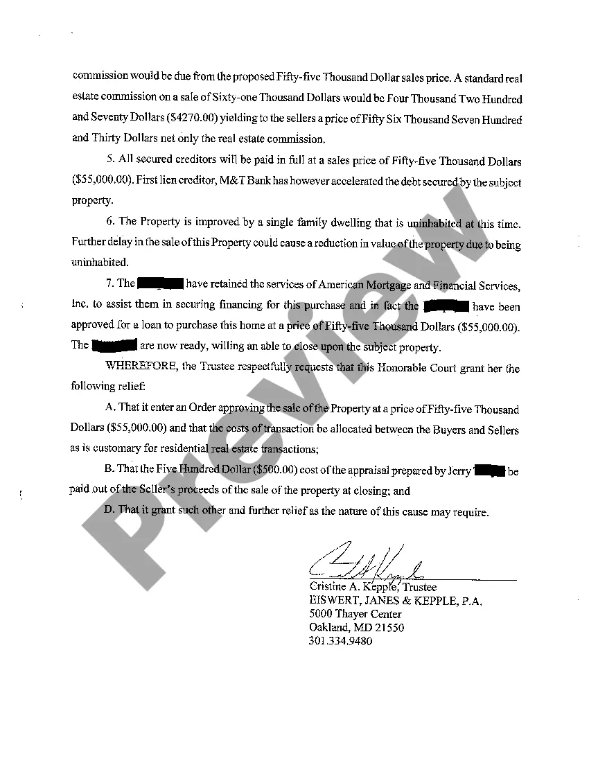 Get A14 Motion to Approve Sale of Real Property Preview A14 Motion to Approve Sale of Real Property