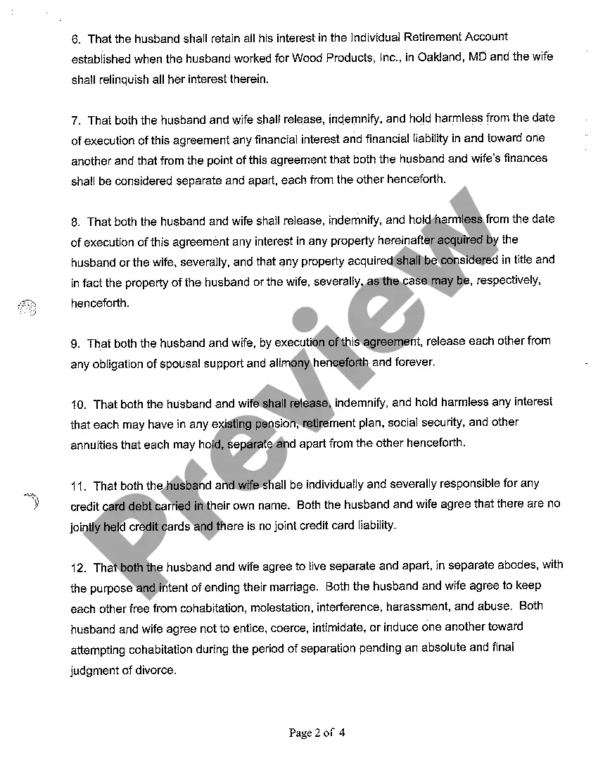 Get A05 Separation and Property Settlement Agreement Preview A05 Separation and Property Settlement Agreement
