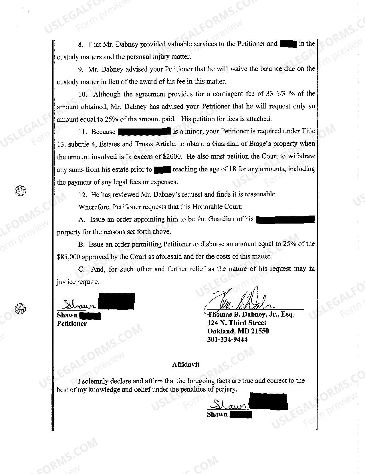 Preview A02 Petition (Estates and Trusts Art)