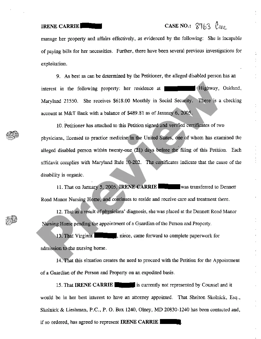 Get A02 Petition for the Appointment of a Guardian of the Person and Property Preview A02 Petition for the Appointment of a Guardian of the Person and Property