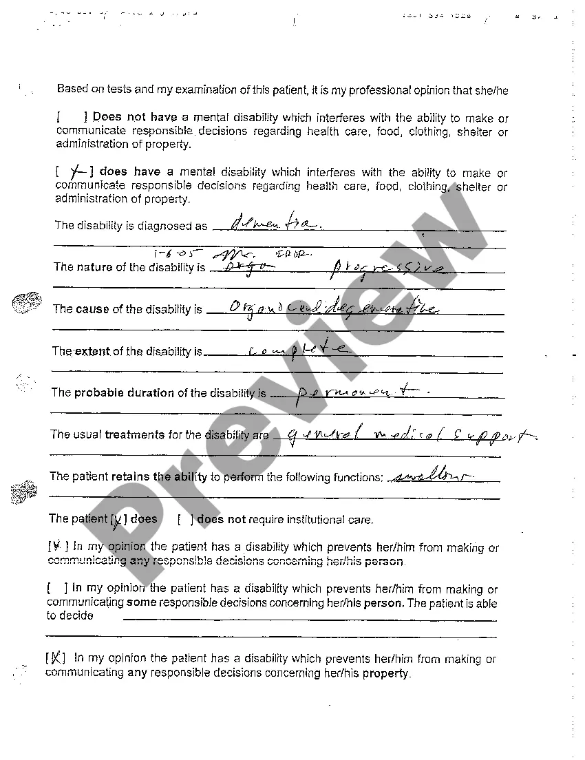 Preview A04 Physician's Certificate