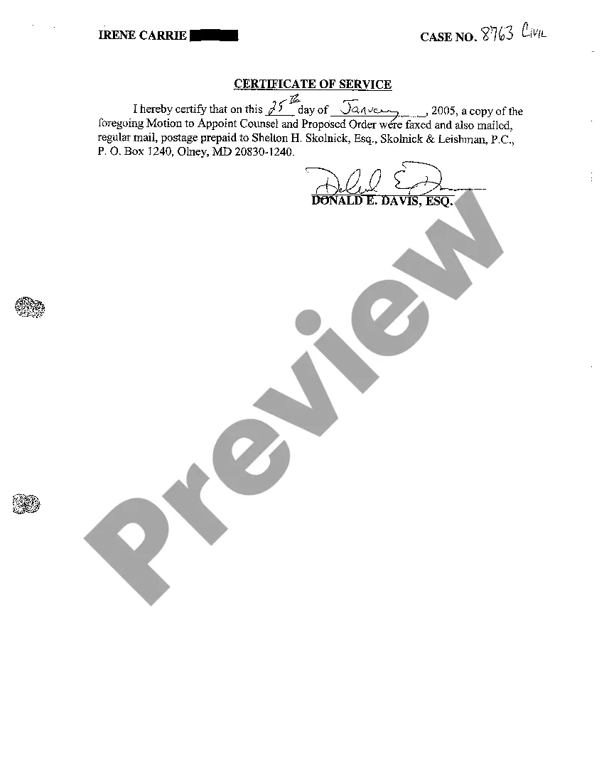 Preview A05 Motion to Appoint Counsel