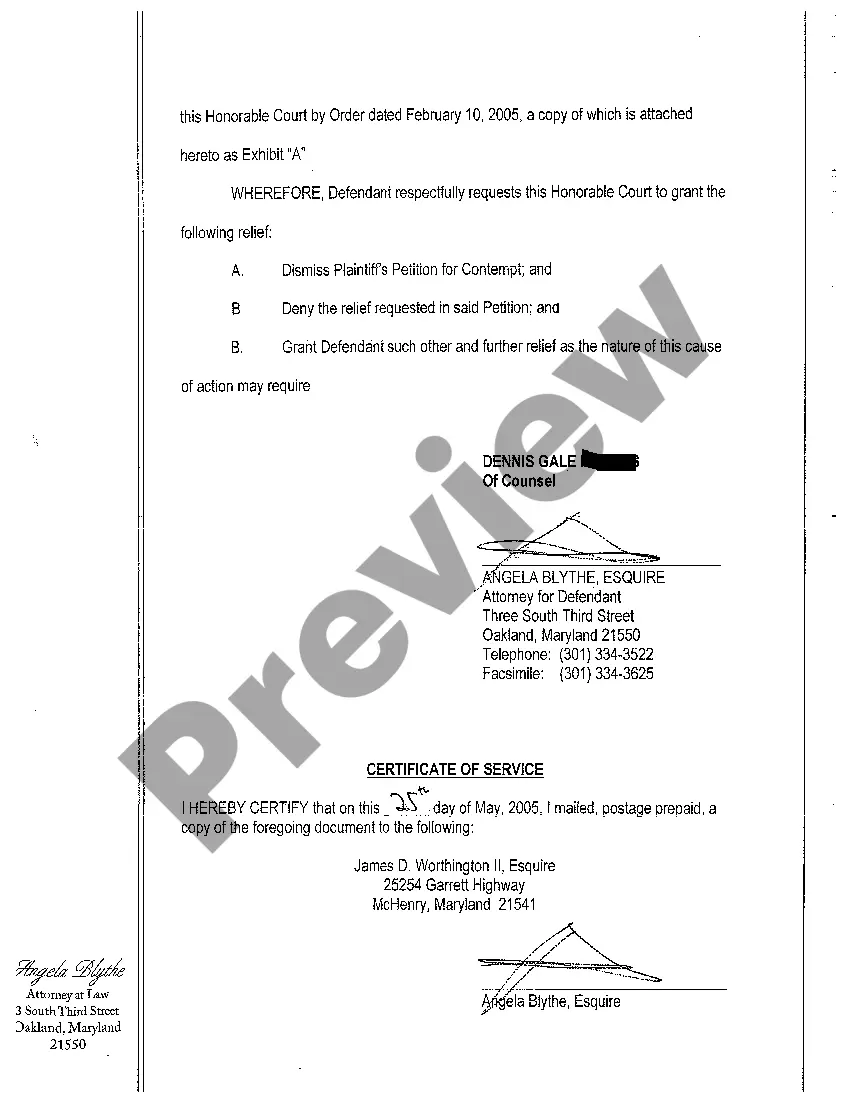 Preview A36 Response to Petition for Contempt