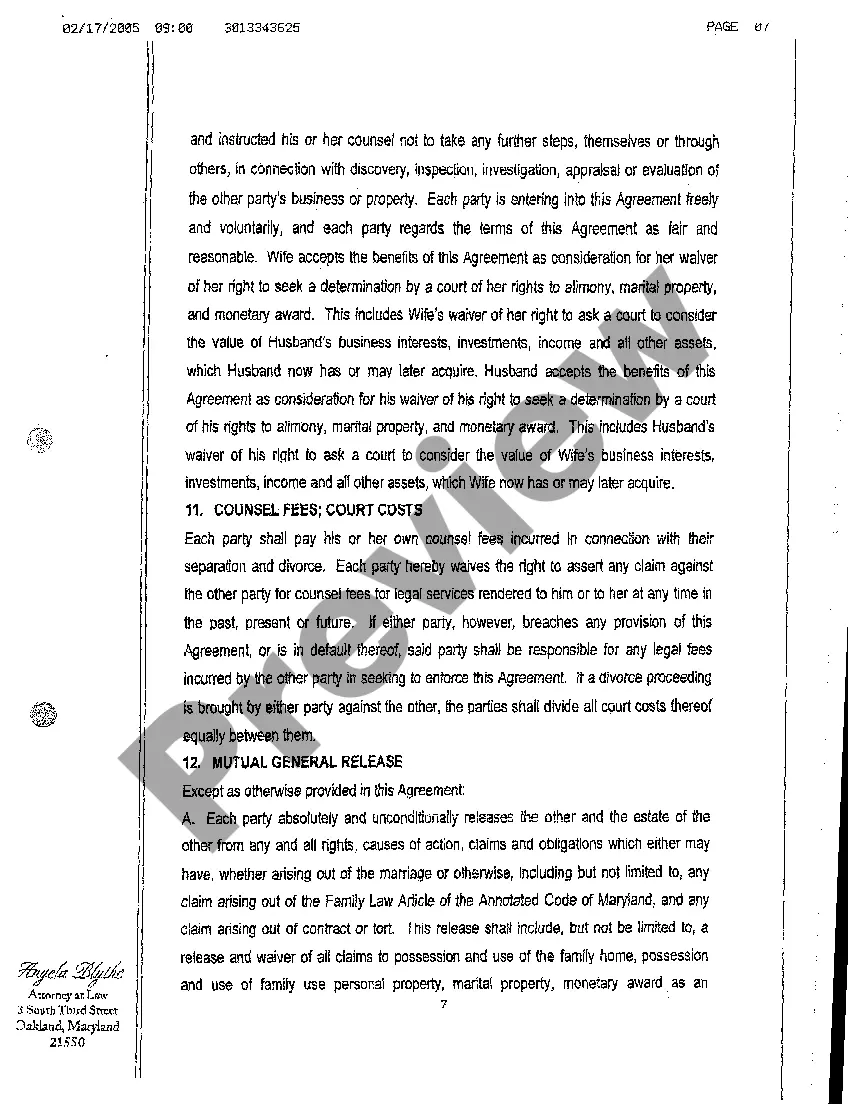 Get A06 Property Settlement Agreement Preview A06 Property Settlement Agreement