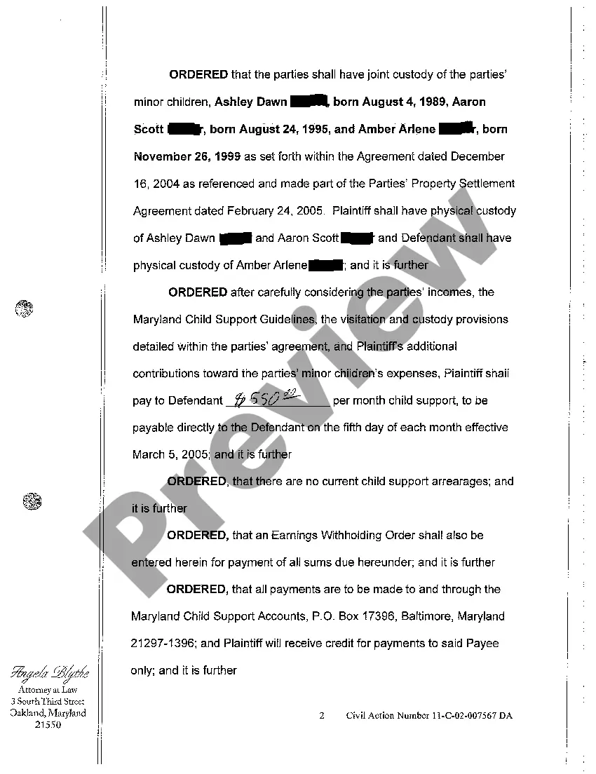 Preview A12 Judgment of Absolute Divorce