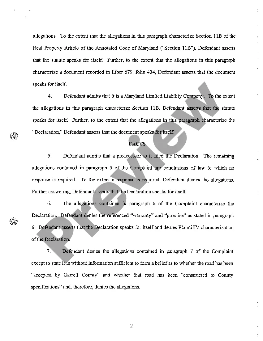 Get A04 Defendant's Answer to Verified Complaint for Injunctive Relief and for Compensatory Damages Preview A04 Defendant's Answer to Verified Complaint for Injunctive Relief and for Compensatory Damages