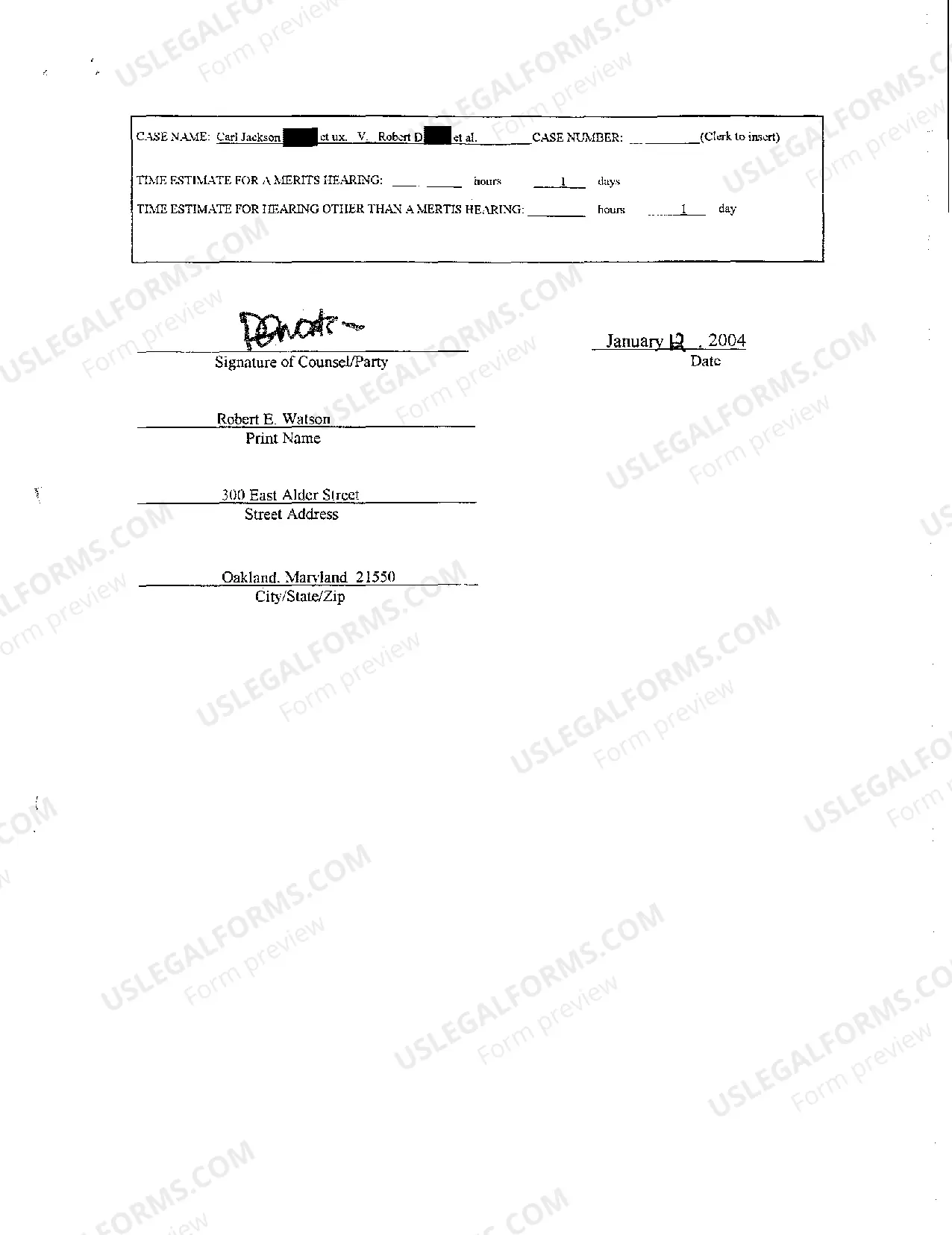 Preview A02 Civil Non-Domestic Case Information Report
