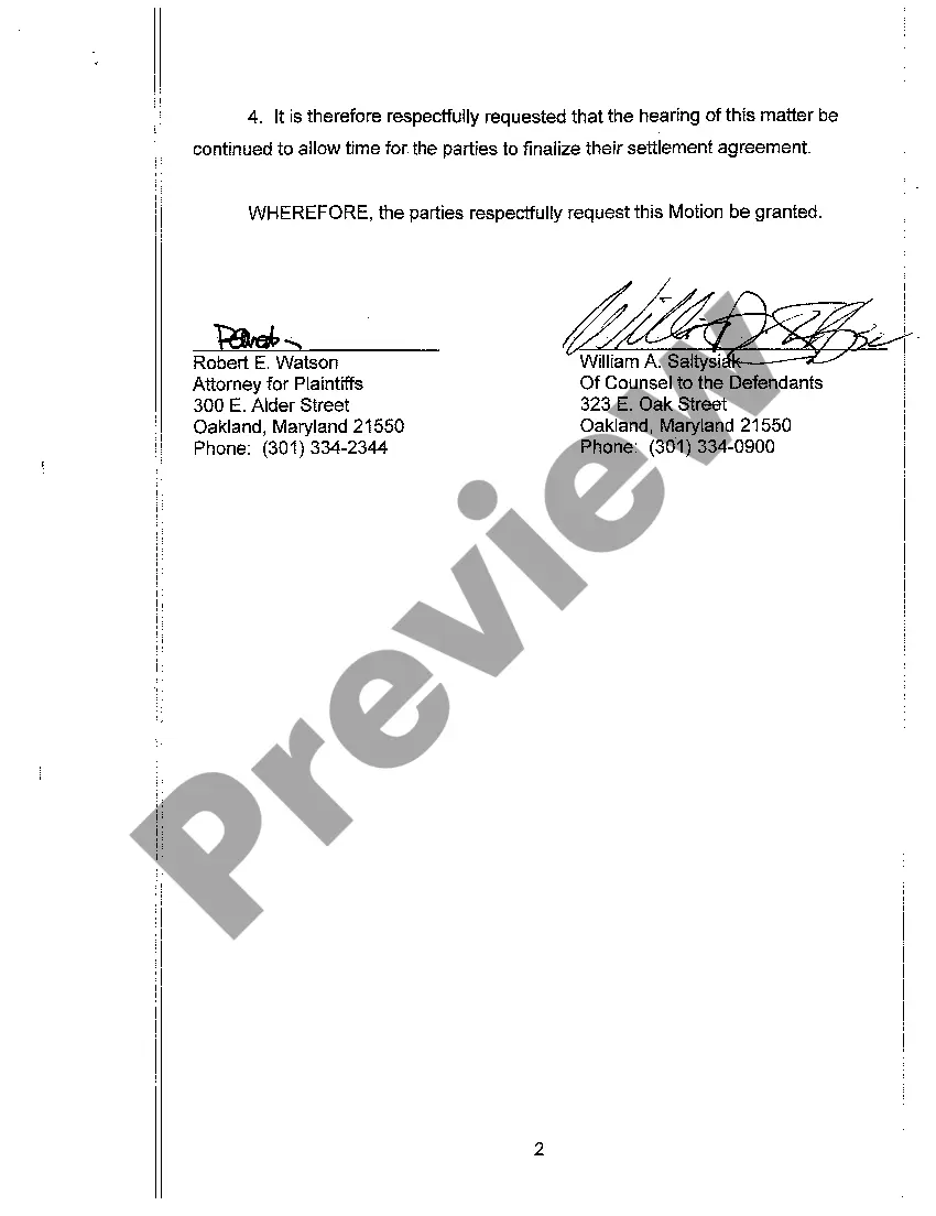 Preview A08 Joint Motion for Continuance