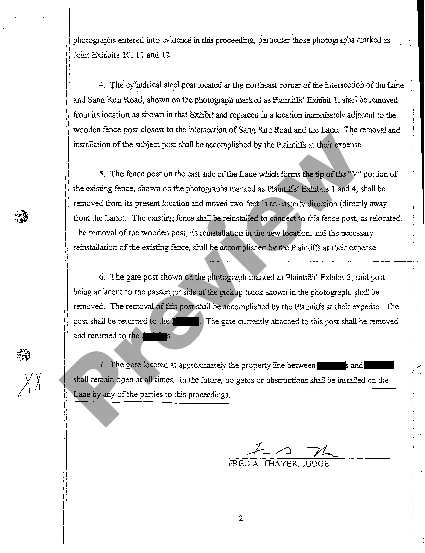 Get A12 Judgment of Prescriptive Easement Dimensions and Injunctive Relief Preview A12 Judgment of Prescriptive Easement Dimensions and Injunctive Relief