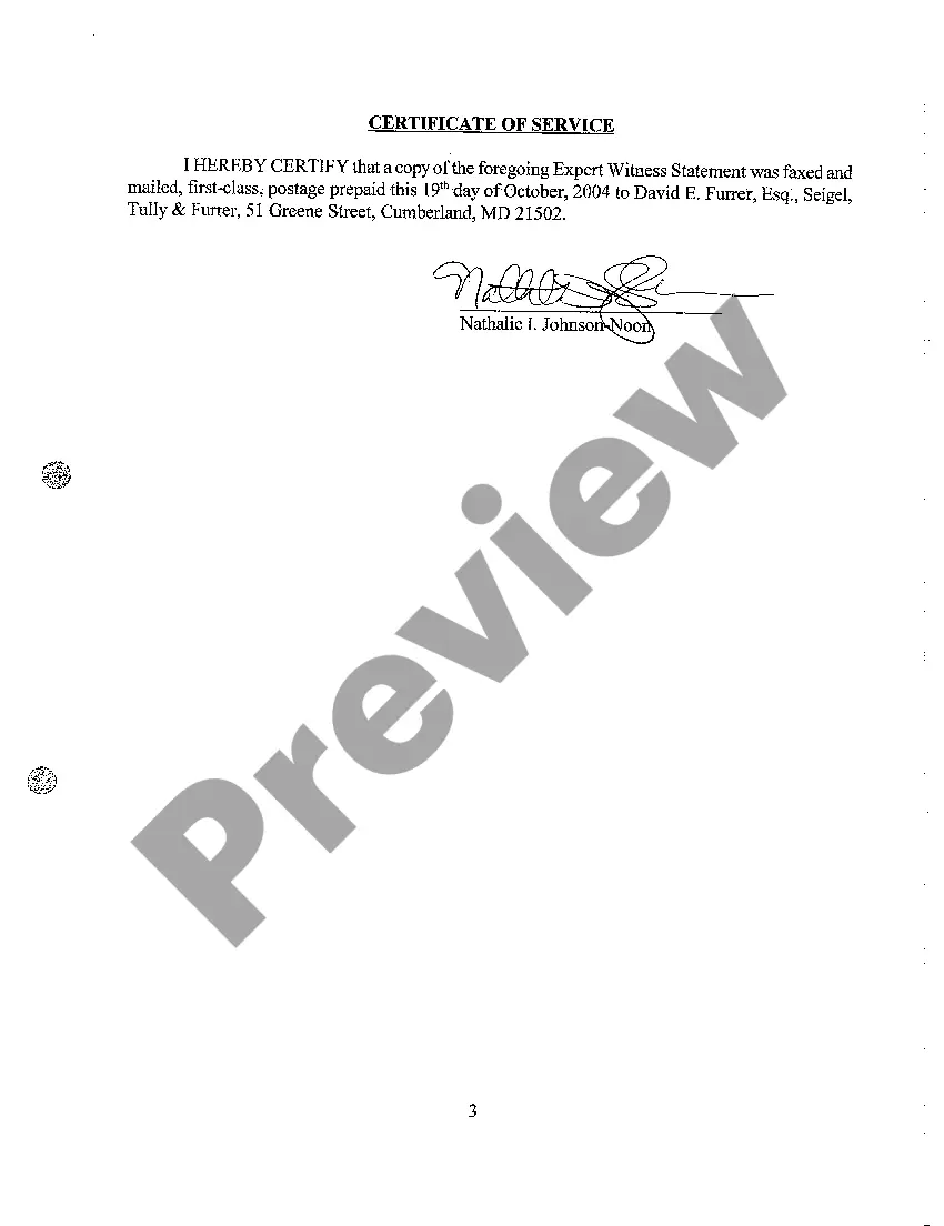 Preview A11 Defendant's Expert Witness Statement