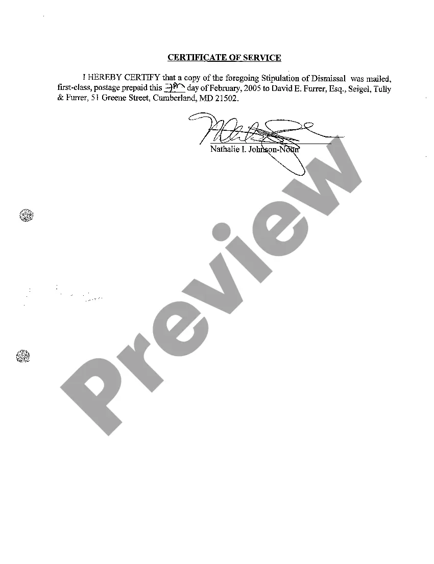 Preview A12 Stipulation of Dismissal Due to Settlement