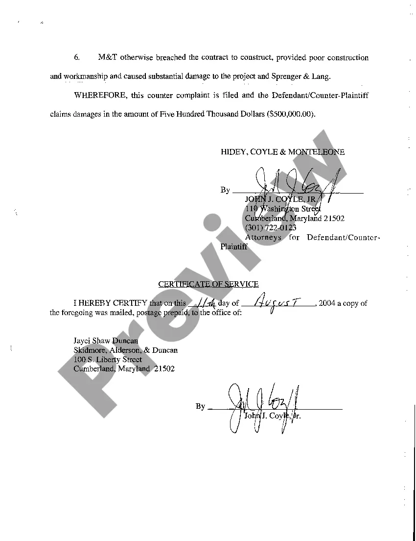 Get A07 Counterclaim Breach of Contract Preview A07 Counterclaim Breach of Contract