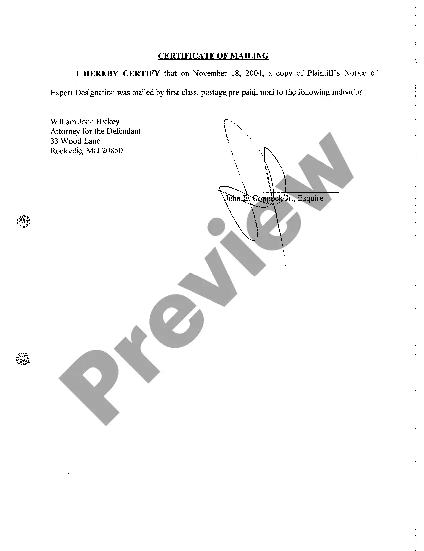 Preview A11 Designation of Expert Witnesses