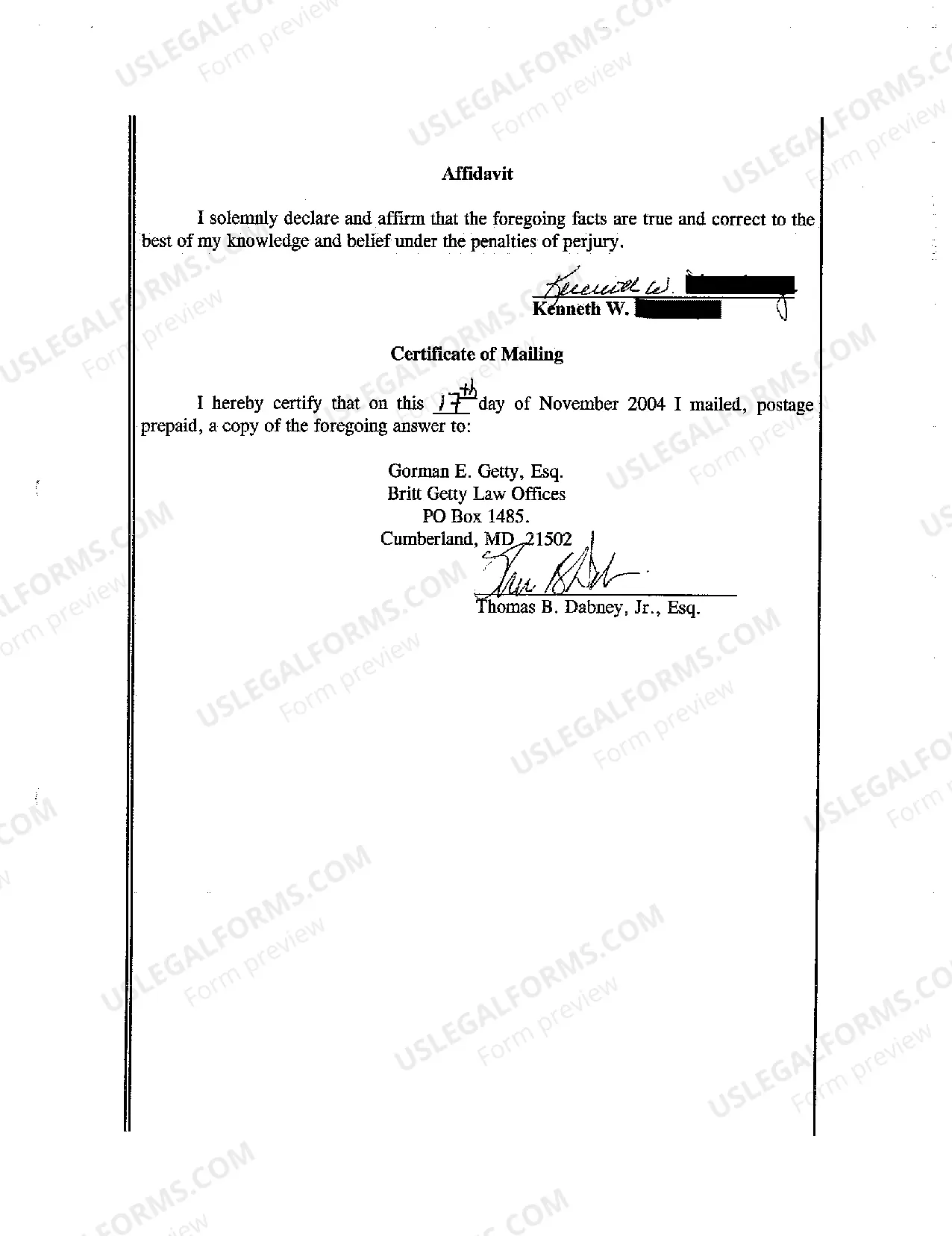 Preview A08 Answer to Complaint for Declaratory Relief