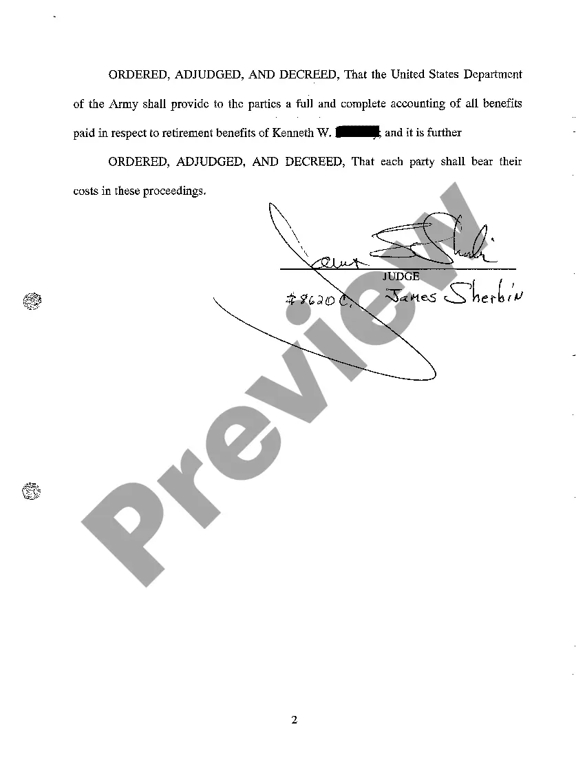 Preview A11 Order to Enforce Judgment of Divorce