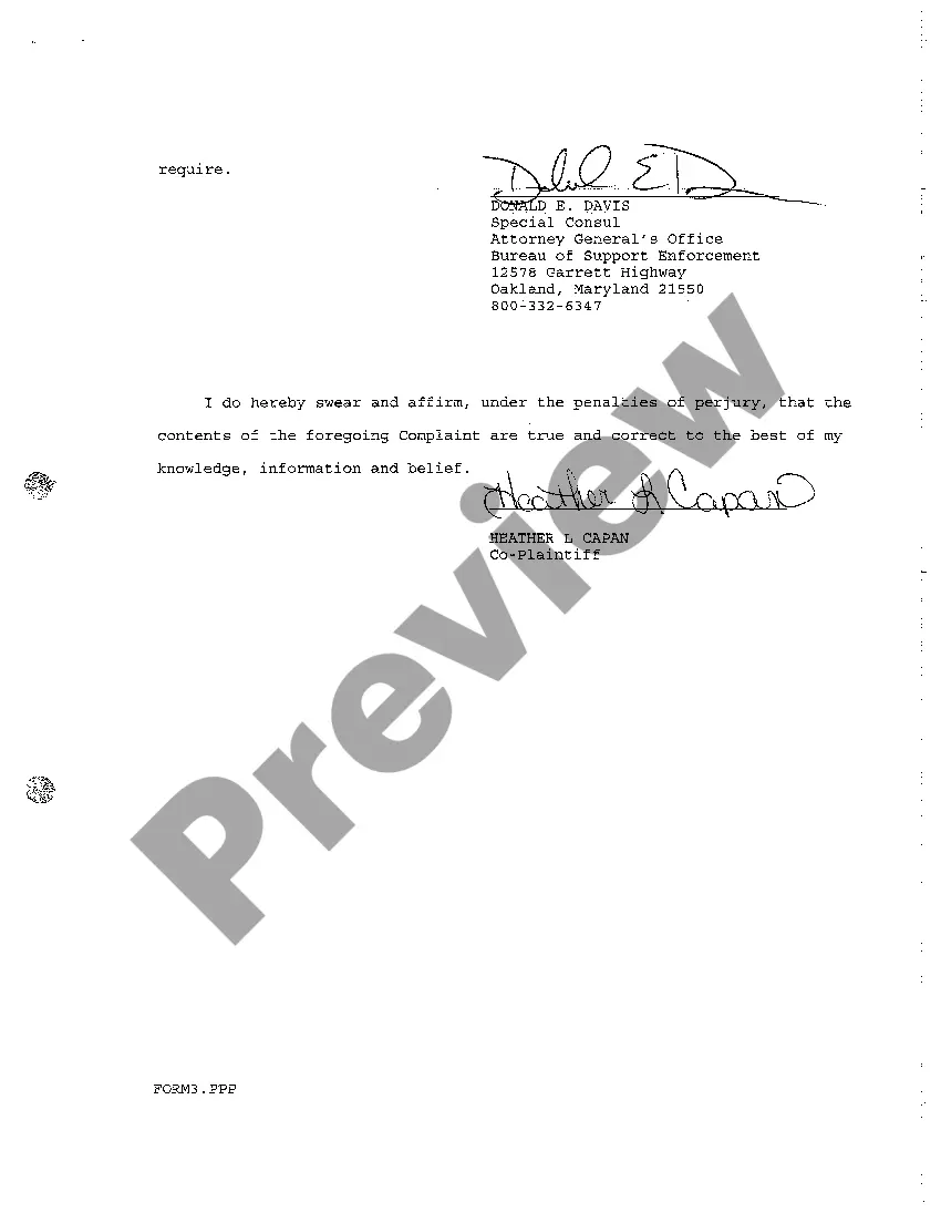 Preview A01 Complaint Child Support Claimed by Sister Raising Sibling