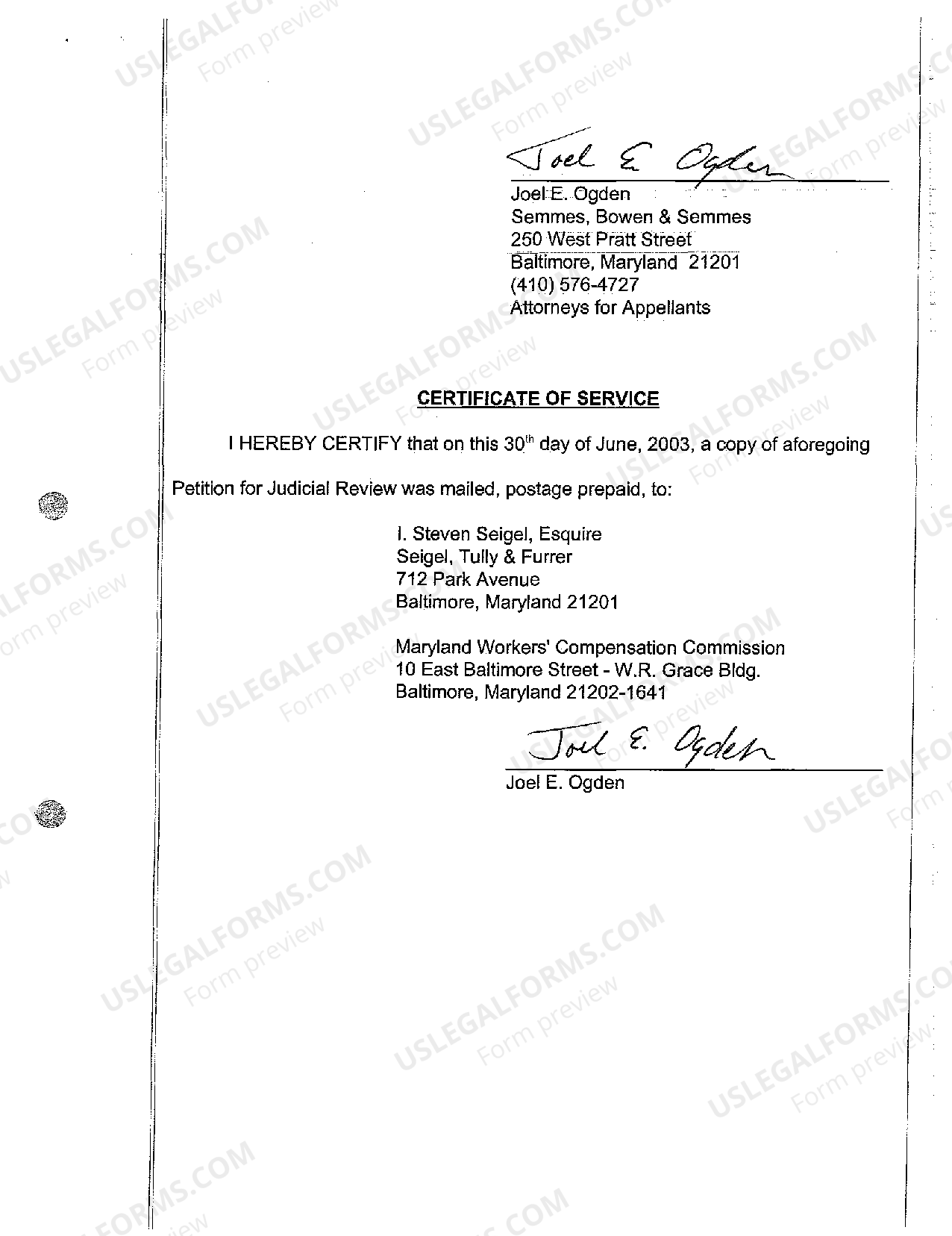 Petition for Judicial Review of Suit Involving Maryland Workers