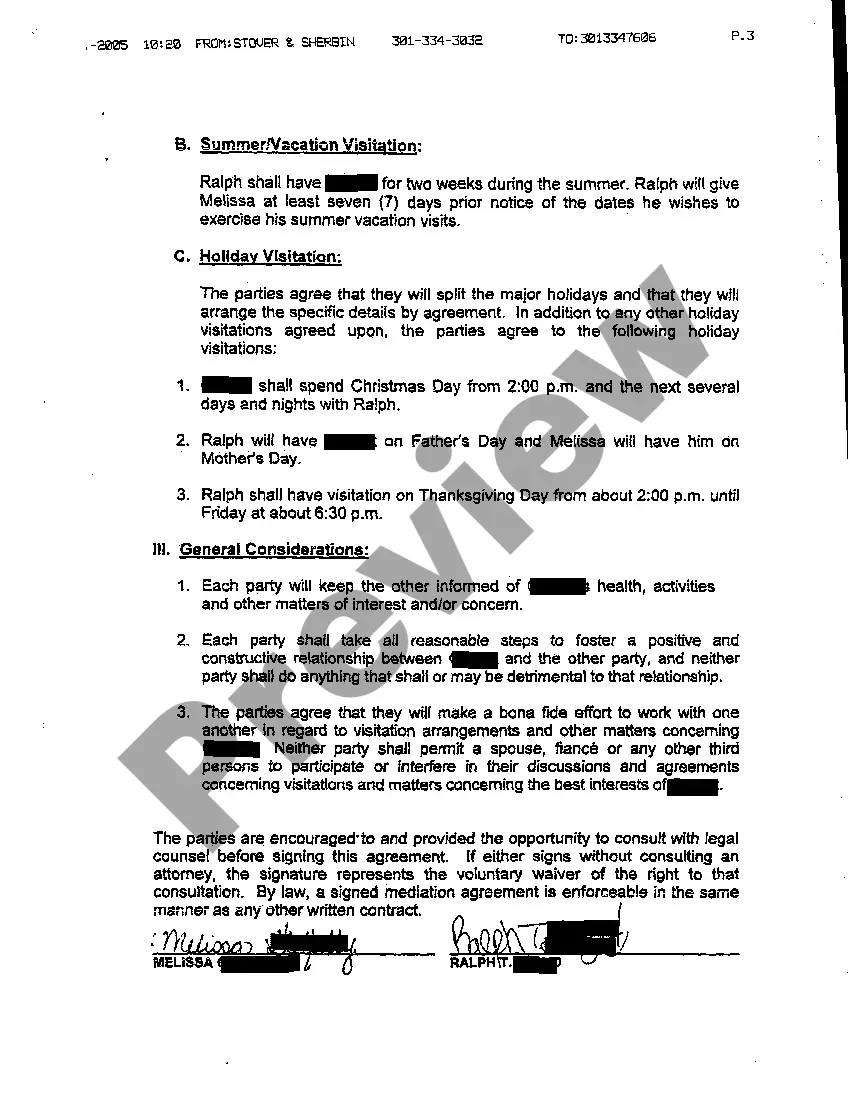 Preview A05 Memorandum of Agreement of Mediator