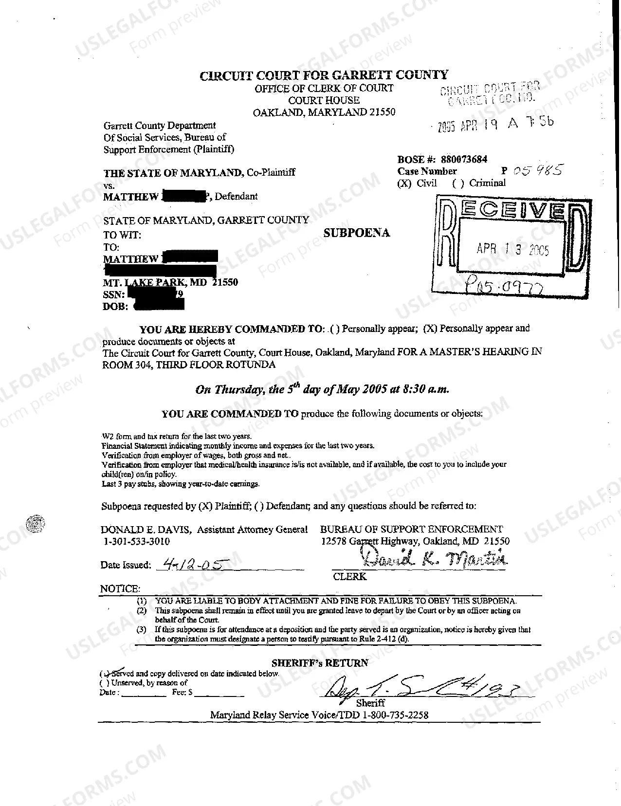Preview A01 Complaint by Foster Parents Against Biological Father for Child Support and Health Insurance for Child 1