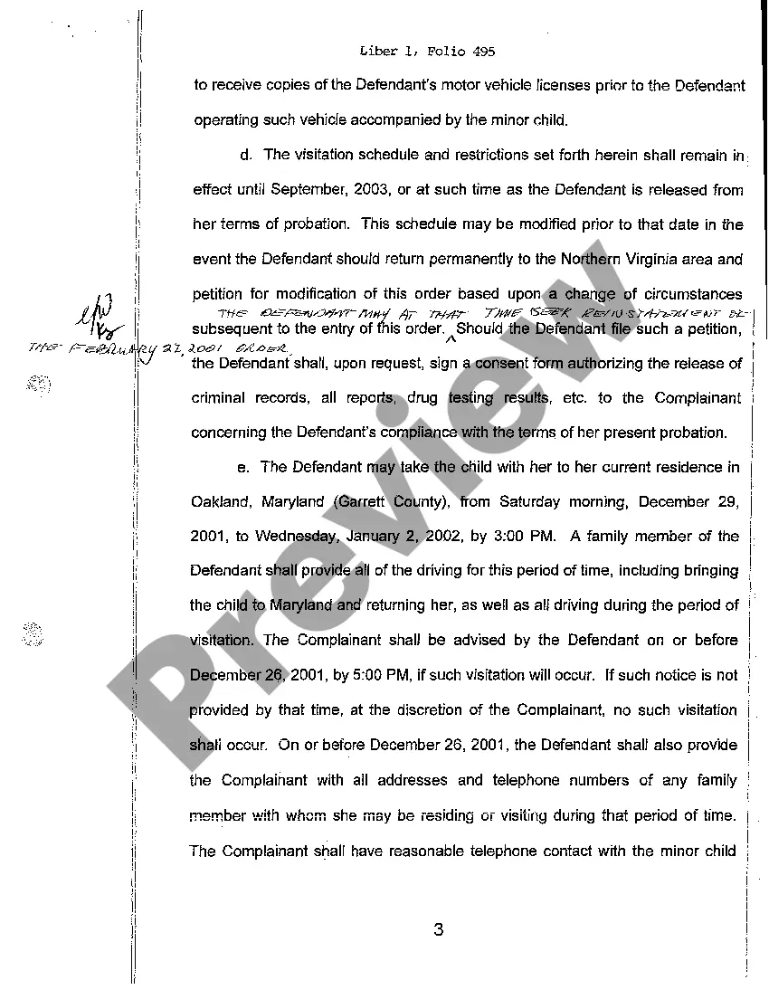 Preview A02 Order Compelling Defendant to Show Cause Re Child Support and Visitation