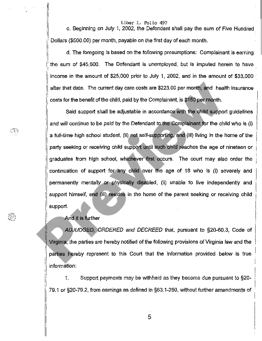 Preview A02 Order Compelling Defendant to Show Cause Re Child Support and Visitation