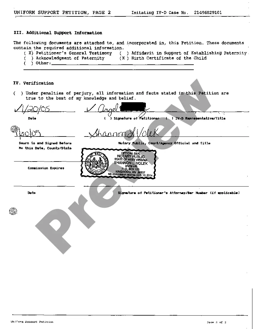 Preview A02 Uniform Support Petition