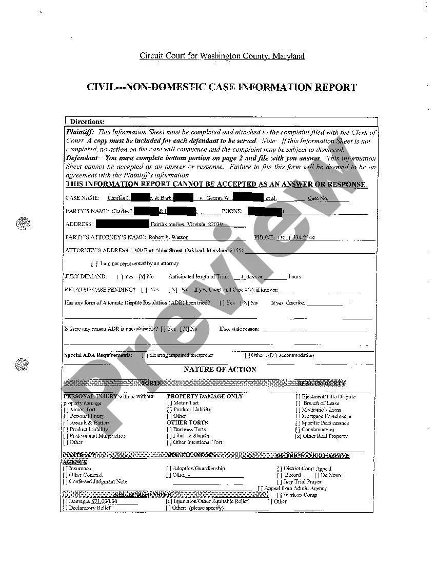 Preview A01 Complaint for Quieting Title and Trespass to Property Hampering Plaintiff's Tree Farm Business