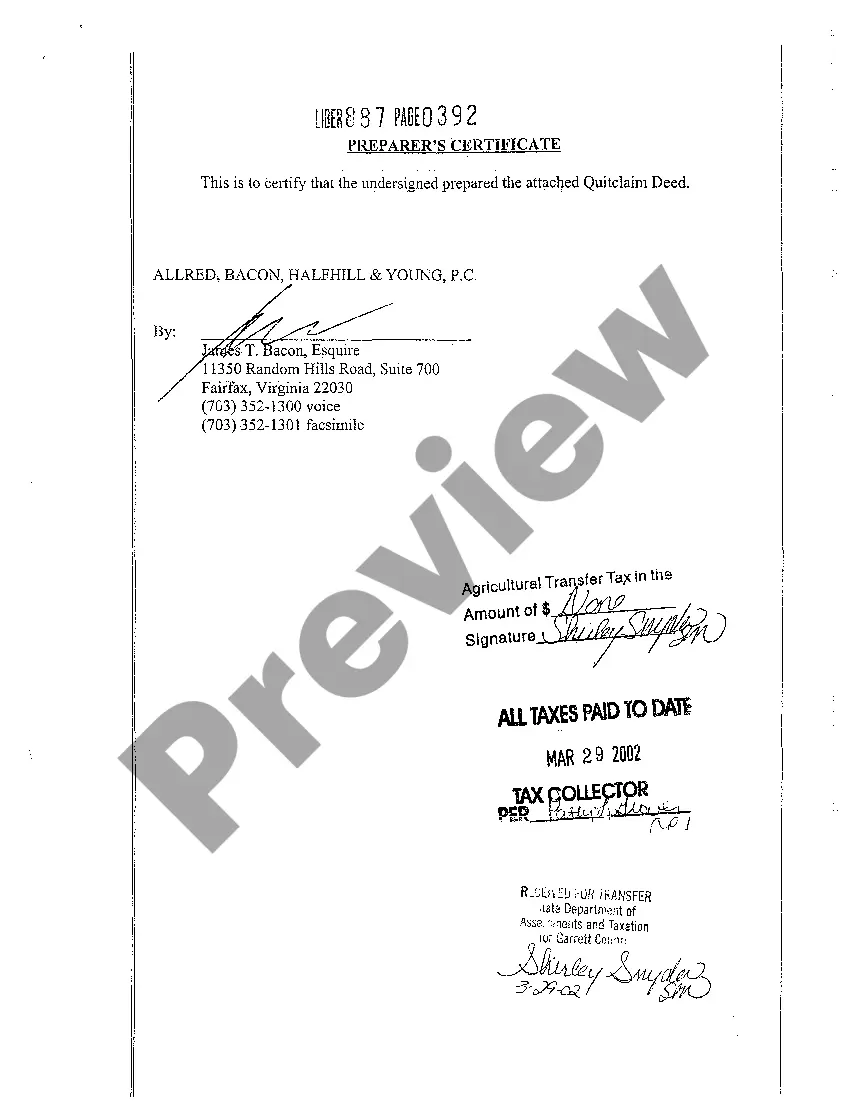Preview A04 Original Quitclaim Deed of Defendant's Property