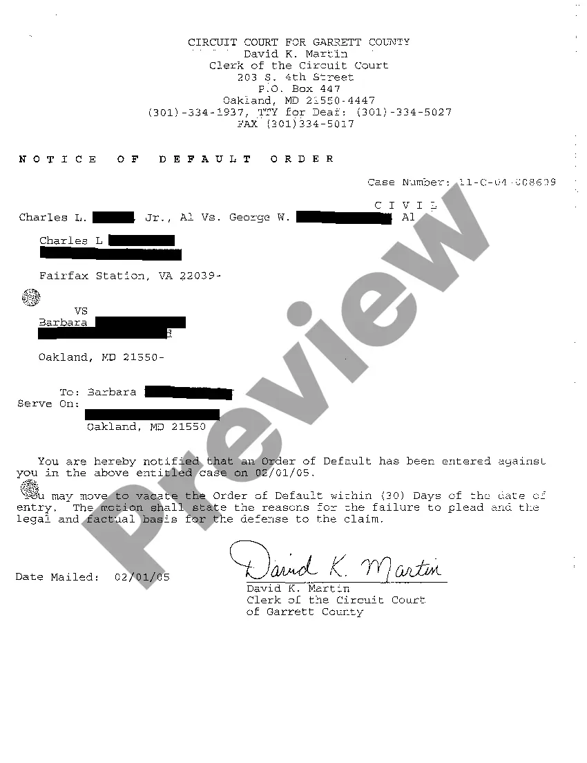 Preview A08 Order of Default