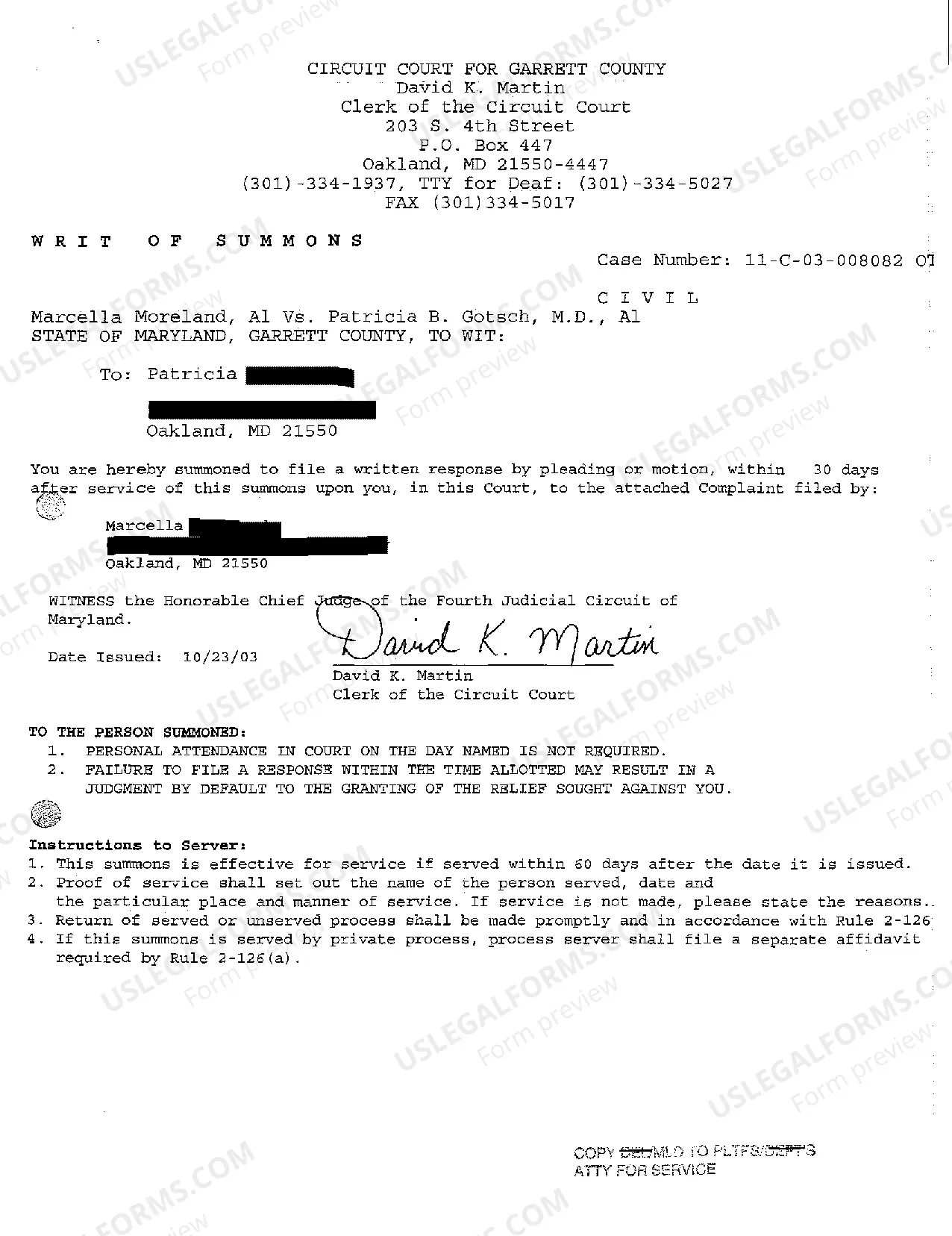 Preview A02 Civil - Non-Domestic Case Information Report