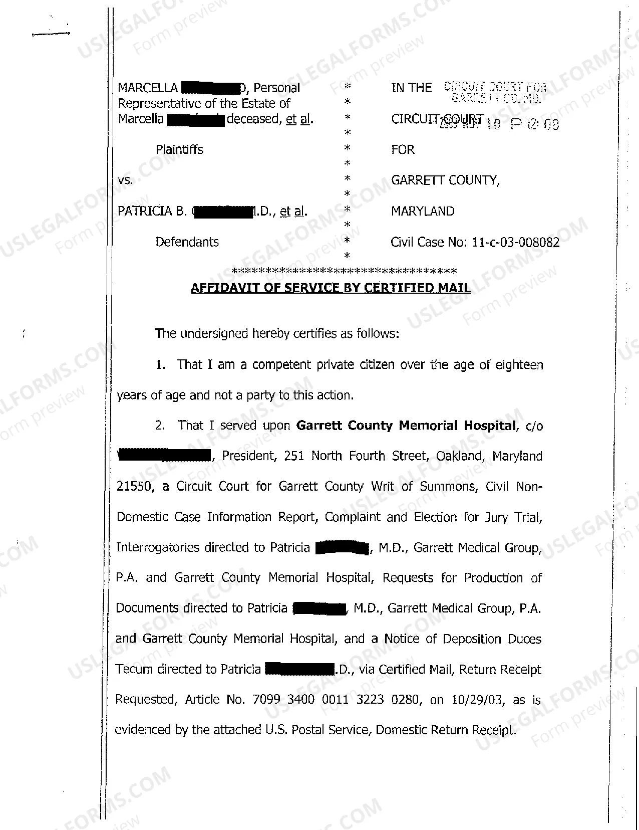 Preview A02 Civil - Non-Domestic Case Information Report