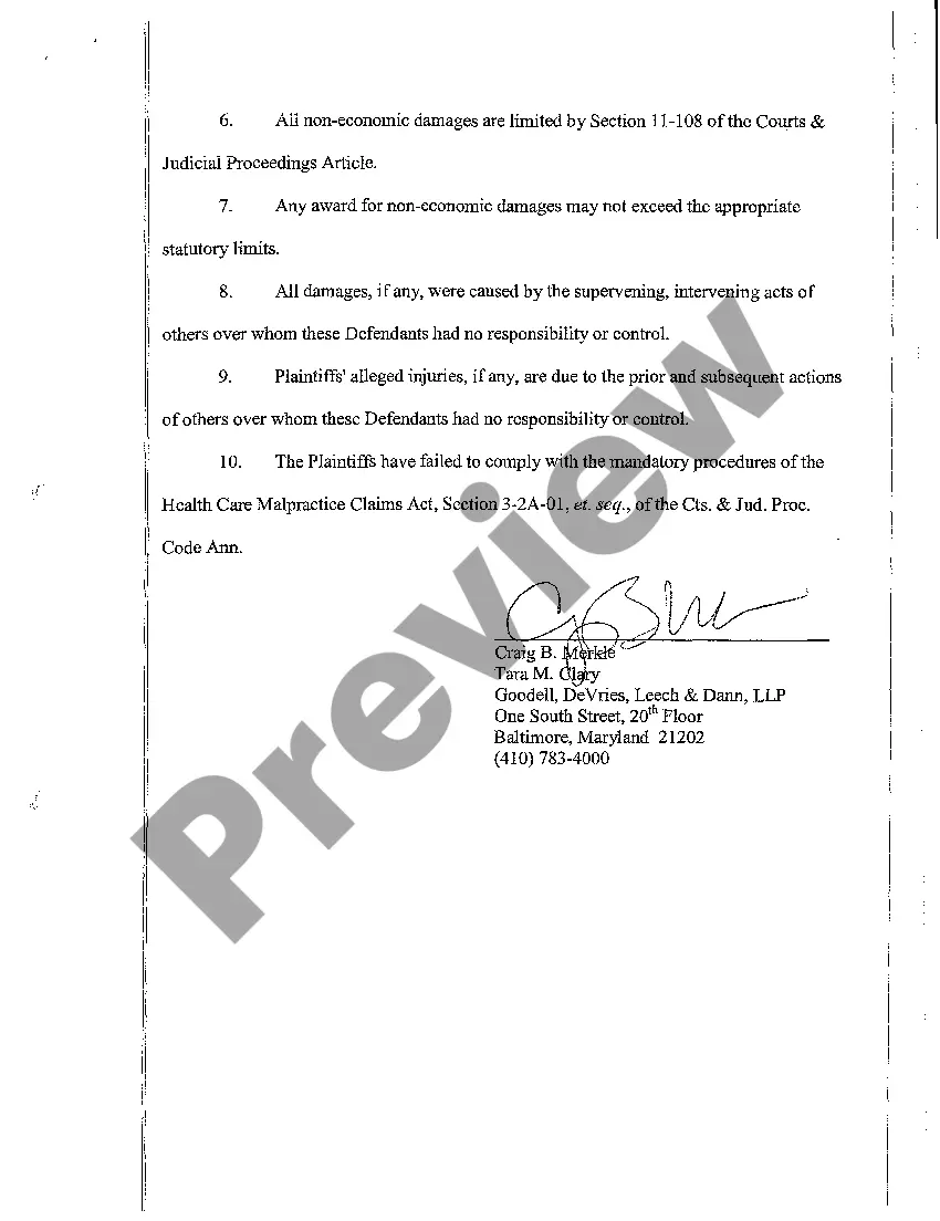 Preview A07 Answer to Complaint