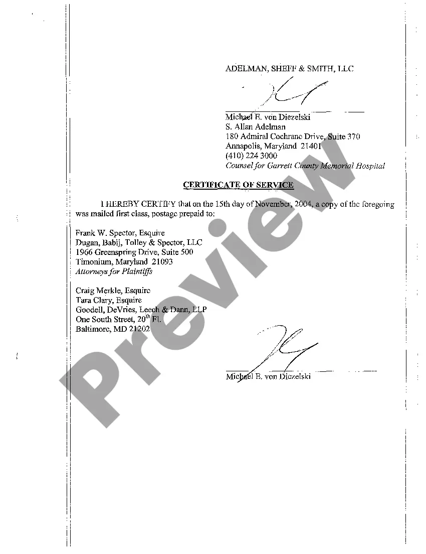 Get A15 Hospital's Preliminary Designation of Experts Preview A15 Hospital's Preliminary Designation of Experts