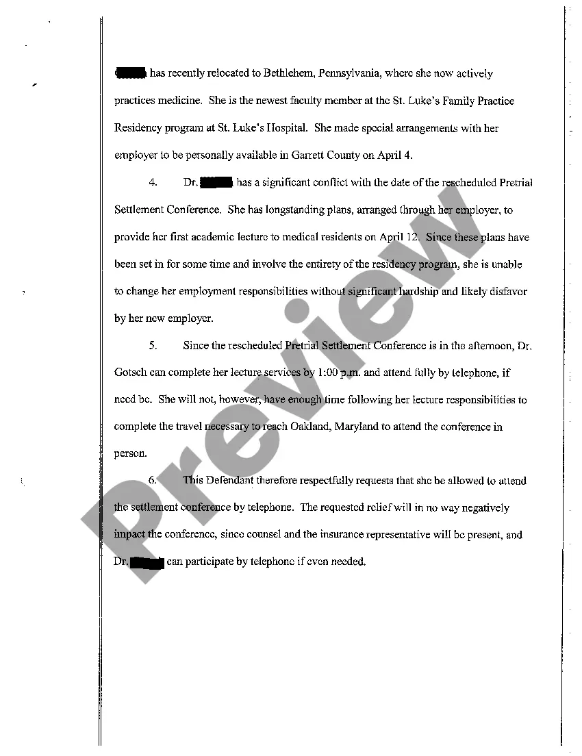 Get A21 Motion to Excuse Personal Attendance of Defendant Physician Preview A21 Motion to Excuse Personal Attendance of Defendant Physician