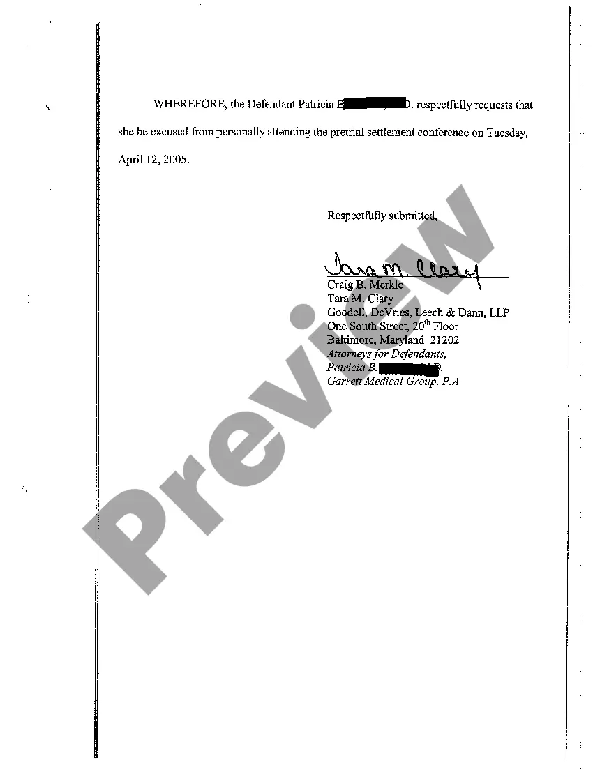 Get A21 Motion to Excuse Personal Attendance of Defendant Physician Preview A21 Motion to Excuse Personal Attendance of Defendant Physician