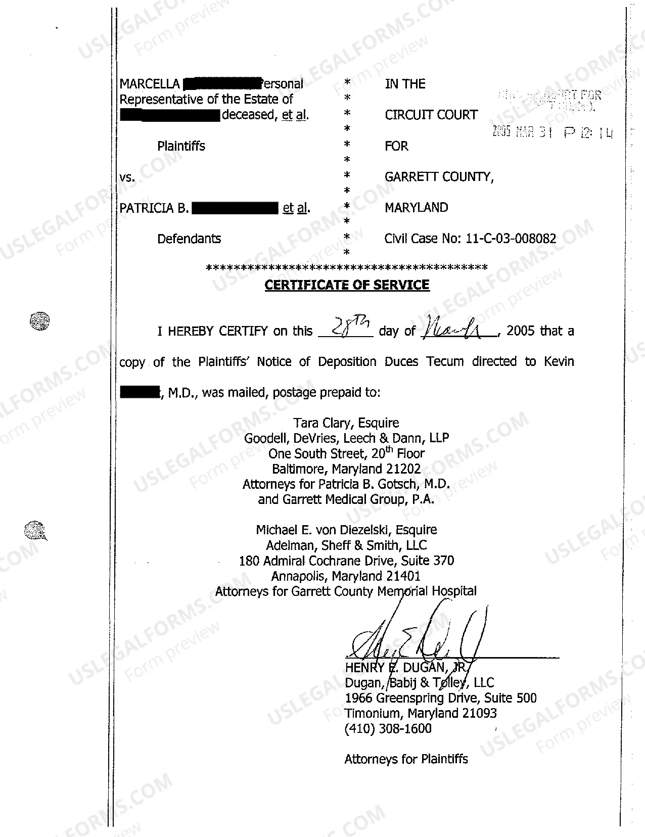 Preview A24 Order Granting Defendant Physician's Insurance Representative's Excusal from Personal Attendance at Pretrial Settlement Conference