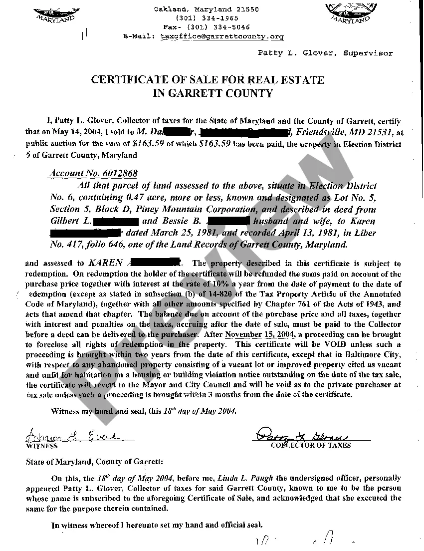 Preview A01 Complaint to Foreclosure Equity of Redemption Property Sold For Nonpayment of Taxes