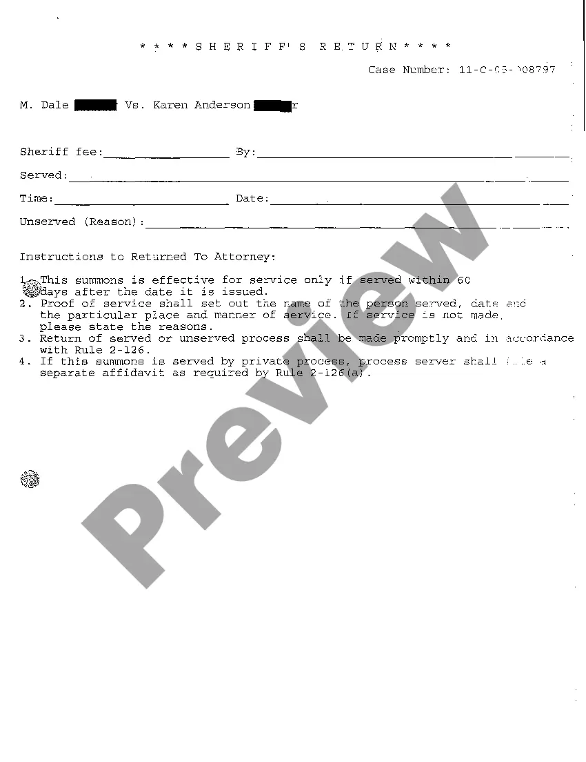 Preview A03 Writ of Summons