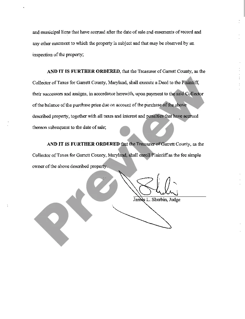 Preview A08 Judgment Foreclosing Right of Redemption