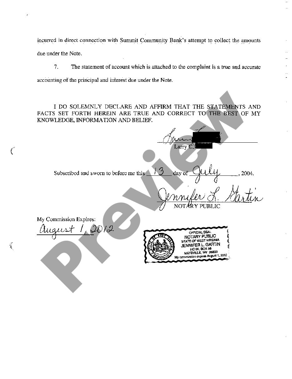 Maryland Plaintiff's Motion for Summary Judgment, Affidavit in Support ...