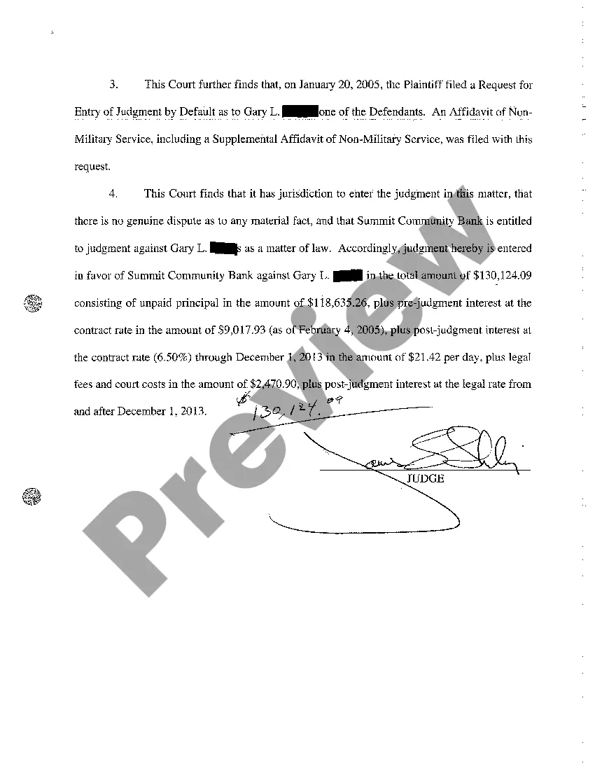Preview A02 Plaintiff's Motion for Summary Judgment, Affidavit in Support of Motion, and Order Granting Summary Judgment