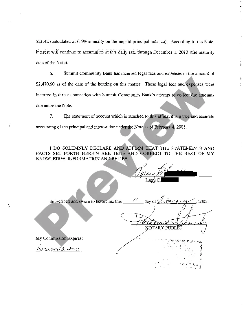 Preview A02 Plaintiff's Motion for Summary Judgment, Affidavit in Support of Motion, and Order Granting Summary Judgment