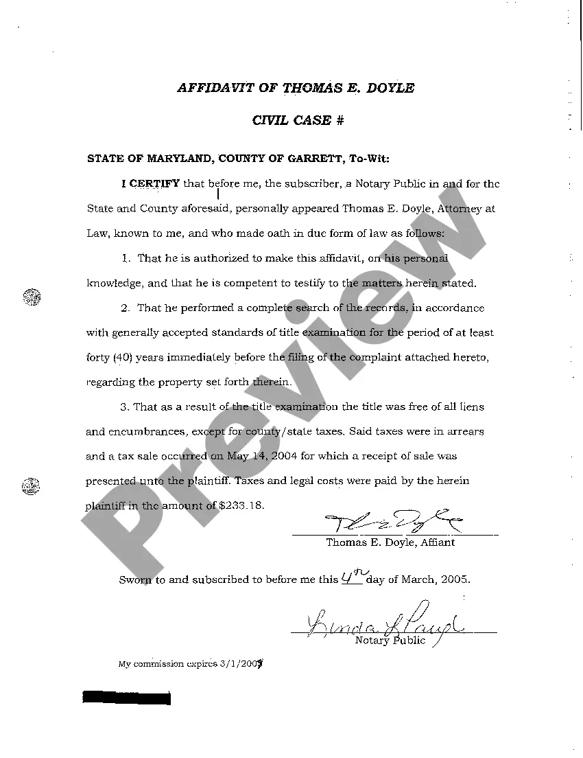 Preview A01 Complaint to Foreclose Rights of Redemption