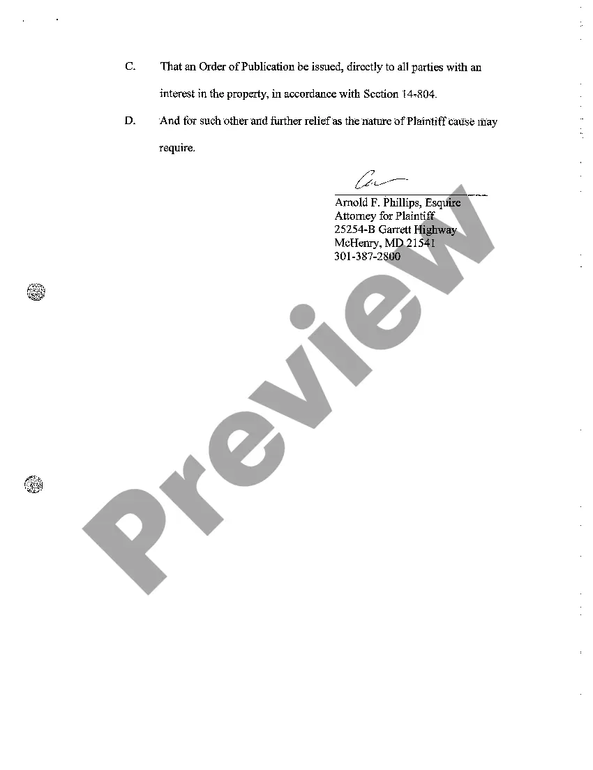 Get A01 Complaint to Foreclosure Equity of Redemption Property Sold for Nonpayment of Taxes Preview A01 Complaint to Foreclosure Equity of Redemption Property Sold for Nonpayment of Taxes