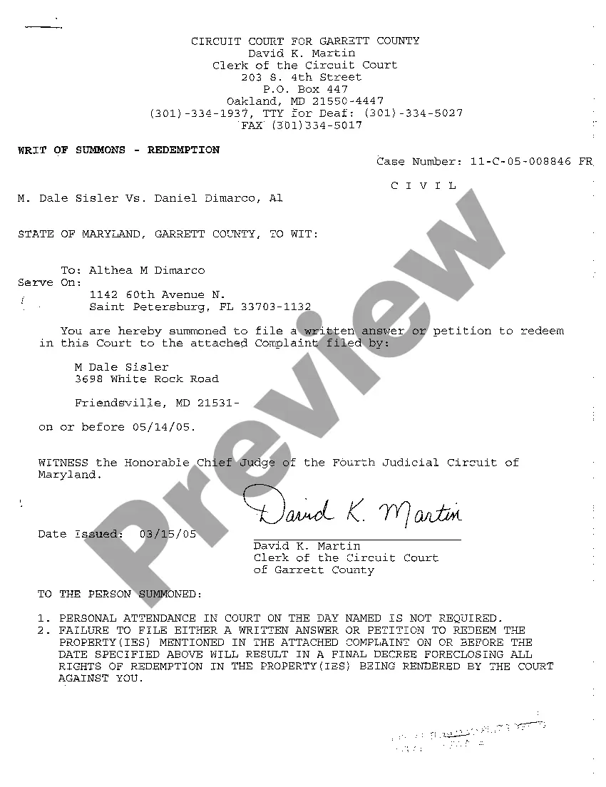 Get A01 Complaint to Foreclosure Equity of Redemption Property Sold for Nonpayment of Taxes Preview A01 Complaint to Foreclosure Equity of Redemption Property Sold for Nonpayment of Taxes
