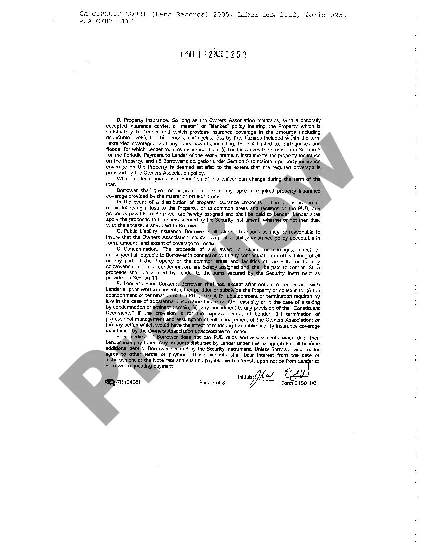 Preview Loan Modification Agreement Providing for Fixed Interest Rate