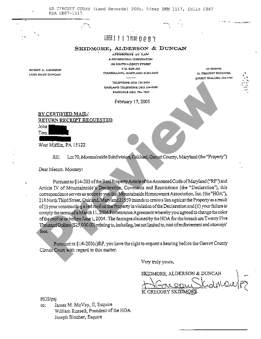 Preview Statement of Lien